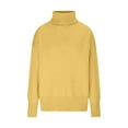 thumbnail image 5 of Long Sleeve Sweater Women's Casual Solid High Neck Pullover Basic Outfits, 5 of 7