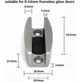 thumbnail image 2 of 2pcs Sliding Glass Door Floor Guide Floor Roller Guide Roller Sliding Door System Accessories For Frameless Sliding Glass Doors 304 (50*31mm, Suitable, 2 of 5