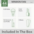 thumbnail image 6 of Hunter Minikin 44 Led Minikin 44" 4 Blade Led Indoor Ceiling Fan - White, 6 of 7