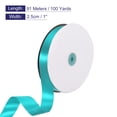 thumbnail image 2 of Uxcell Satin Ribbon, Single Face Polyester Satin Ribbon for Gift Wrapping, Crafts Peacock Blue 1 inch, 2 of 7
