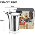 thumbnail image 3 of Gravy Boat 26oz Extra Large Double Insulated 304 Stainless Steel, Gravy Warmer, Double Wall Creamer Pitcher and Caramel Sauce for Coffee, Stainless Steel Pitcher, 3 of 6