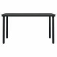 thumbnail image 4 of vidaXL 5 Piece Garden Dining Set with Cushions Black Poly Rattan Glass, 4 of 5