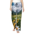 thumbnail image 2 of Lsque Mountain Daisy Meadow Print Women's Pajama Pants, Lounge Pant - Comfortable Home Wear,Elastic Waistband, Stylish Design-X-Large, 2 of 9