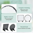 thumbnail image 3 of 2 Sets 2 Style Sublimation Blank Slate Rock Stone Plate with Plastic Racks Photo Frame for Heat Press Machine Square Round White, 3 of 5
