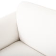 thumbnail image 7 of Sandee Contemporary Upholstered Loveseat, White Boucle Fabric and Matte Black, 7 of 7