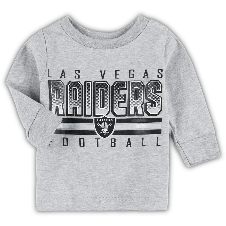 Youth Black Las Vegas Raiders All Over Print Long Sleeve T-Shirt & Pants  Sleep Set