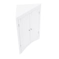 thumbnail image 5 of Hassch Floor Corner Cabinet with 2 Doors and Adjustable Shelves, Free-Standing Corner Storage Cabinets for Bathroom, Kitchen, Living Room or Bedroom, White, 5 of 8