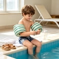 thumbnail image 6 of 2pcs Anti-Leak Inflatable Swimming Arm Floaties with Double Air Chambers, Roll Up Water Sleeves Arm Bands, Safe Swim Training Aid for Pool, Beach, Water Activities & Summer Outdoor Fun, Green, 6 of 7