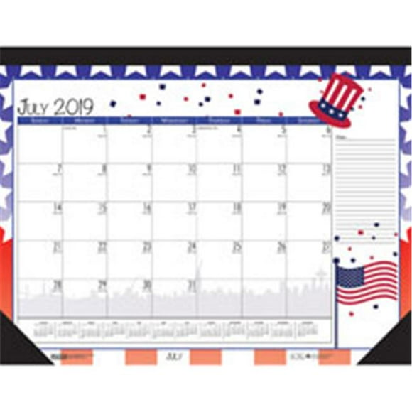 House of Doolittle HOD1395 Seasonal Holiday Academic Desk Pad, Multi Color