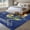 MidNightBlue, variant on Round Area Rug 8 Ft, You Are My Sunshine Washable Non-Slip Circle Carpet for Living Room/Bedroom, Yellow Sunflowers Cute Bees Heart Black Collection Low-Profile Large Area Rugs for Indoor
