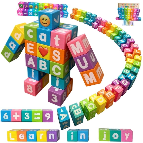 AMDOHAI Magnetic Letters & Numbers Blocks ABC Learning Travel Toys for Boys Girls 3