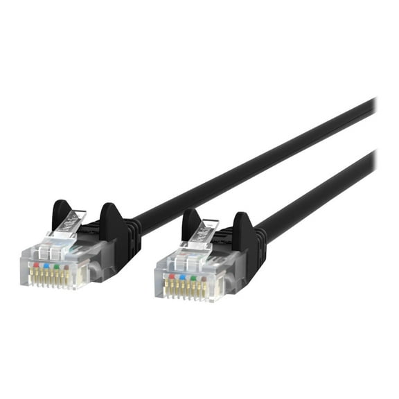 Belkin CAT5e Snagless Patch Cable RJ45 Connectors 3 ft. Black A3L79103BLKS