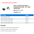 thumbnail image 2 of Spare Tire Wheel Hoist Winch - Compatible with 2003 - 2017 GMC Savana 3500 2004 2005 2006 2007 2008 2009 2010 2011 2012 2013 2014 2015 2016, 2 of 2