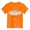 thumbnail image 4 of Girls Shirts Size 12-14 Easter Bunny Printed Shirt Short Sleeve Oversized T-Shirt Breathable Cotton Summer Tees Children Clothing Orange 4-5 Years, 4 of 4