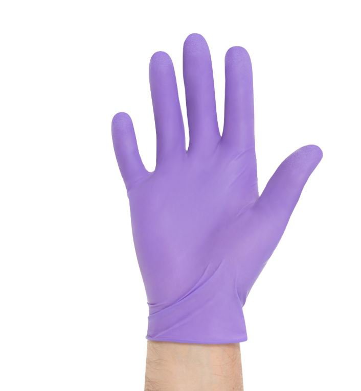 Purple Nitrile Exam Glove Large Sterile Pair Nitrile Standard Cuff