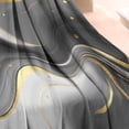 thumbnail image 3 of Black and Gold Marble Glitter Splashes Pattern Blanket,Comfortable Soft Flannel Throw Blanket,All Season,Warm Lightweight Blankets for Sofa Bed Couch Living Room Chair,30"x40", 3 of 4