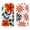 Flower-orange, variant on Wish Upon A Starfish Beach Kitchen Dish Towels Set of 2, Blue Coastal Sea Coral Shell Bubble Drying Hand Towel Baking Cooking Cloth, Nautical Ocean Bathroom Home Decoration 18 x 26 Inches