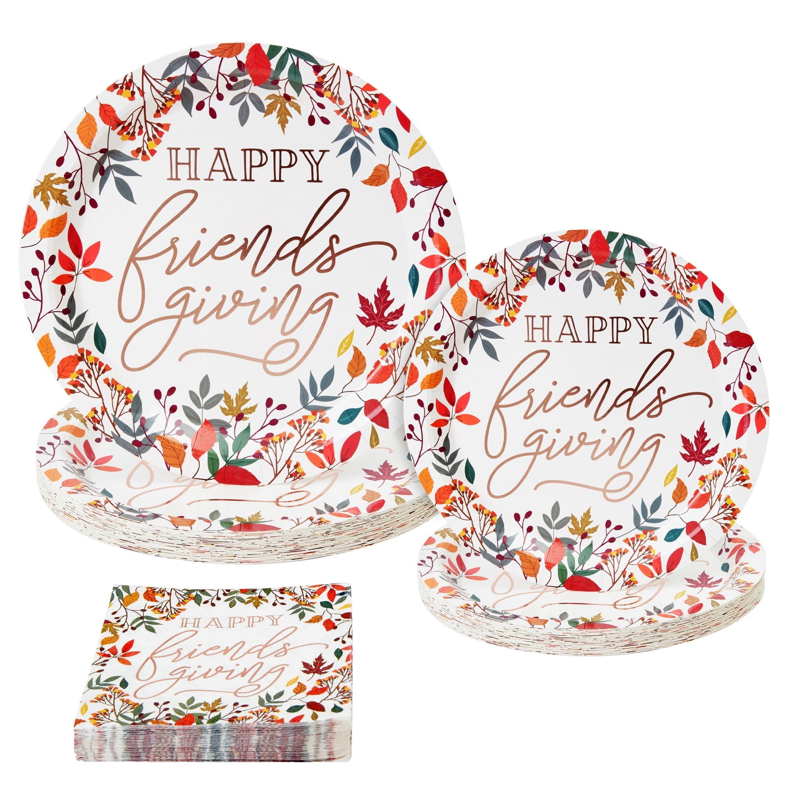 Fall Friends 7 Inch Paper Plates Fall Autumn Thanksgiving Decorations 