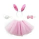 thumbnail image 1 of WORGEOUS Falda de gasa para niños, disfraz de actuación para niñas, cola de lazo de pelo de conejo para Pascua (rosa, tamaño libre, apto para niños de 3 a 8 años), 1 of 9