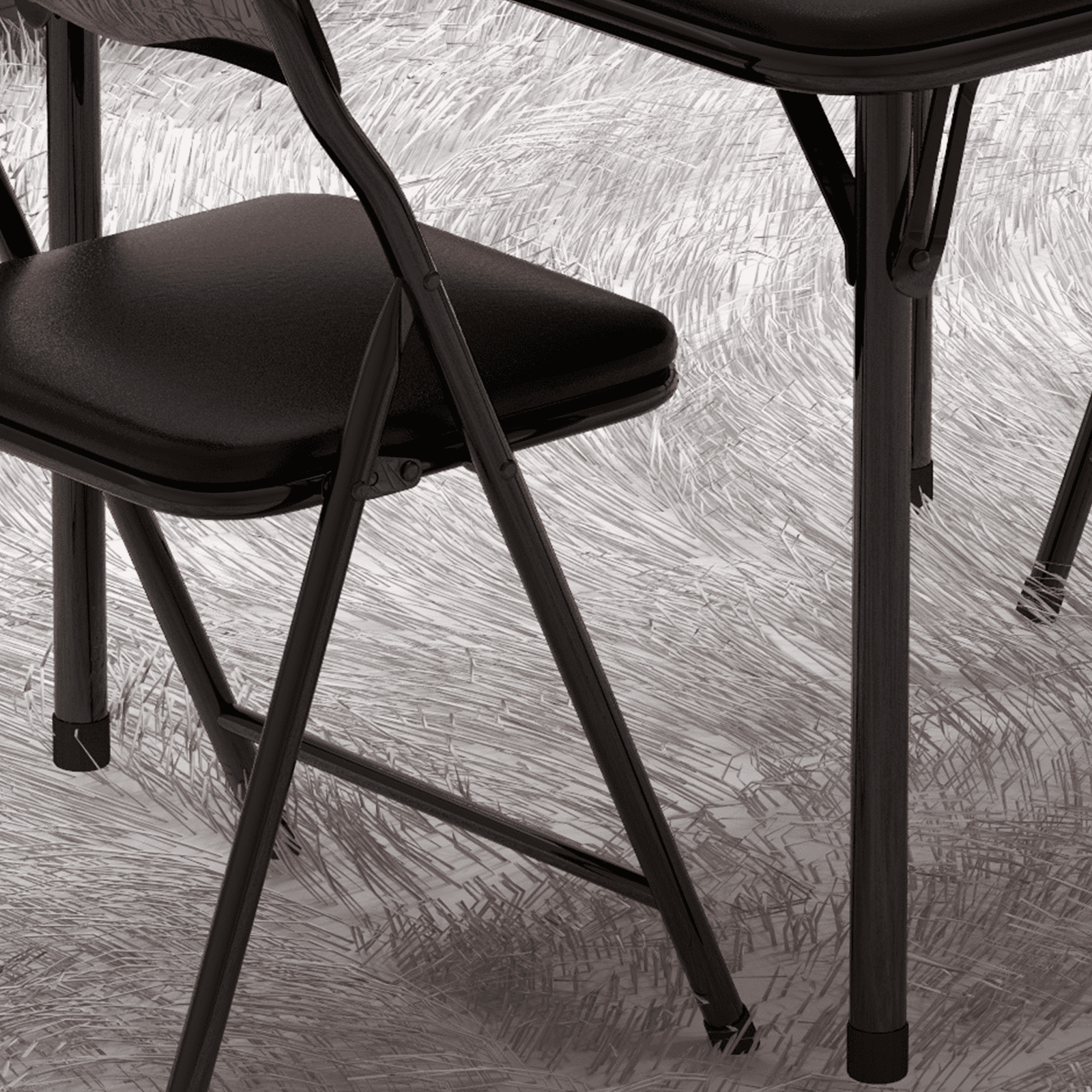 Kids Folding Table and Chairs Set, 3 Piece Table Set with 2 Folding Chairs for Daycare and Classrooms, PU Leather, Steel Frame, Includes Table and 2 Chairs, Perfect for Arts & Crafts