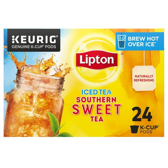 Lipton Iced Tea K-Cups, Southern Sweet Black Tea, 24 Total K-Cup Pods