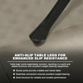 thumbnail image 6 of Mondawe Extendable 60-80 inch Cast Aluminum Outdoor Dining Table, Scalable Rectangular Table with 2" Umbrella Hole & Foot Pads, 6 of 6