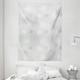 thumbnail image 1 of Grey and White Tapestry, Shabby Chic Simplistic Flourishing Floral Nature Beauty Ornamental Romantic, Wall Hanging for Bedroom Living Room Dorm Decor, 60W X 80L Inches, Grey White, by Ambesonne, 1 of 2