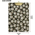 thumbnail image 2 of FMSHPON Baseball Pattern Clipboard Hardboard Wood Nursing Clip Board and Pull for Standard A4 Letter 13x9 inches, 2 of 5