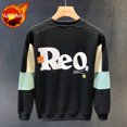 thumbnail image 3 of Sudadera de cuello redondo para hombre, jersey verde, cuello redondo, sudadera con capucha estampada, ropa masculina sin capucha, moda Harajuku, algodón, una pieza, cálida, 3 of 5