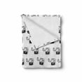 thumbnail image 2 of Camera Soft Flannel Fleece Throw Blanket, Doodle Retro Photo Devices 80s Pop Art Recording Images Videos Design, Cozy Plush for Indoor and Outdoor Use, 50" x 70", Black and White, by Ambesonne, 2 of 6