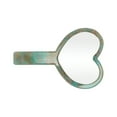 thumbnail image 1 of 1 Pc Espejo de Mano en Forma de Corazón para Negocios, Viajes, Gimnasio, Salón de Belleza, Espejo de Acetato de Aluminio Verde, 1 of 3