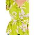 thumbnail image 3 of Blusa con Jareta Roman Fashion Tallas Extras 1761 Verde Lima 42, 3 of 6