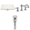 thumbnail image 1 of American Imaginations 20.75-in. W Rectangle Bathroom Undermount Sink Set In Biscuit - Chrome Hardware - Overflow Drain Incl. AI-27025, 1 of 8