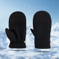 thumbnail image 2 of UngA Infant Baby Toddler Kids Winter Mittnes Lined Fleece Warm Waterproof Ski Snow Gloves for Boys Girls (Black,1-2 Years), 2 of 7