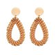 thumbnail image 2 of 1 par de aretes de ratán, aretes colgantes de paja hechos a mano bohemios tejidos geométricos Ehuebsd Para estrenar, 2 of 6