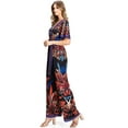 thumbnail image 4 of Flying Tomato Women's Bold Boho Wide-Leg Jumpsuit (S, Black), 4 of 4