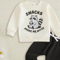 thumbnail image 4 of TOWED22 Toddler Baby Boy Fall Clothes Print Long Sleeve Sweatshirt Tops and Shorts Set Winter Outfit 2Pcs, 4 of 4