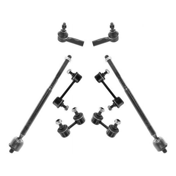 Front and Rear Tie Rod End and Sway Bar Link Kit 8 Piece - Compatible with 1993 - 1997 Geo Prizm 1994 1995 1996