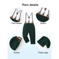 thumbnail image 5 of CARETOO Boy Clothes Set Toddler Boy Suit Formal Dress Shirt Bowtie Suspender Pants Wedding Cotton Fabric Baby Boy Church Clothes 1-5T, 5 of 9