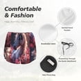 thumbnail image 6 of Lsque Flower White Horse Printed Women's Running Shorts with Liner Pockets,Elastic Quick Dry Workout Athletic Gym Yoga Shorts,Womens High Waist Shorts-X-Large, 6 of 9