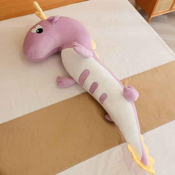 Almohada de Dragón de Peluche Fiudx Bonita En Tiras Regalo de Año Del Dragón Novedad 2024