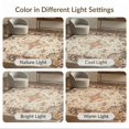 thumbnail image 7 of ODIKA 9'x12' Washable Area Rug Non-Shedding, Easy Care Traditional Vintage Inspired Ornate Distressed Scroll Border for Master Suite, California King, Under Bed, 7 of 7