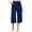 Dark Blue, variant on GEWSEY Capri Pants for Women Casual Summer Dressy Pull On Stretch High Waisted Crop Work Leggings with Pockets (Blue, M)