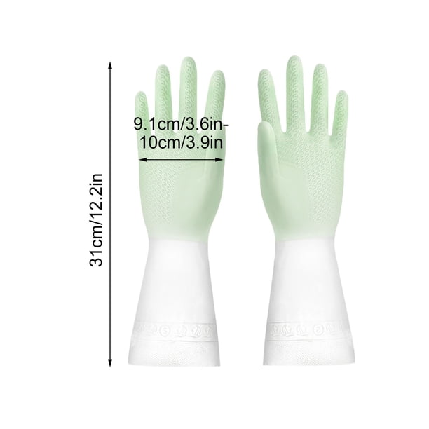 Pisexur Batería de cocina Guantes impermeables Guantes de agua Guantes de colores surtidos Guantes fáciles de limpiar Guantes para tareas domésticas para la cocina del hogar