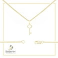 thumbnail image 7 of BEBERLINI Key CZ Charm 14K Gold Filled Box Chain Pendant Necklace Set Jewelry Women 18", 7 of 7