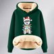 thumbnail image 4 of WILLBEST Sudadera de Mujer Womens Casual Plus Velvet Christmas Series Printed Long Sleeve Hooded Sweatshirt XXXX-Grande, 4 of 4