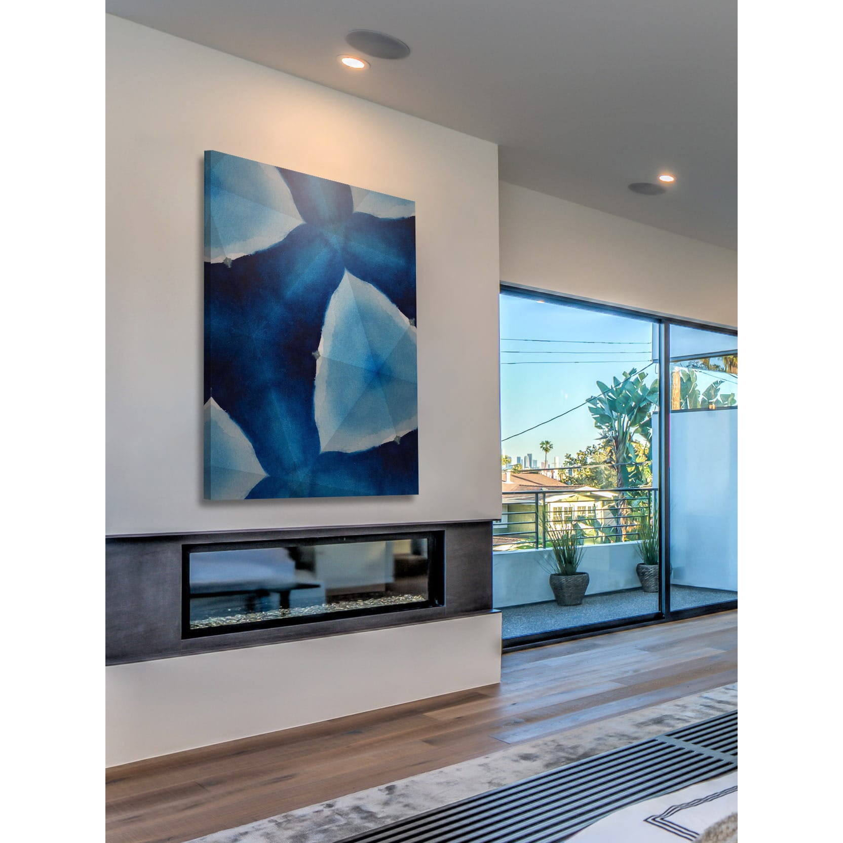 "Indigo Daydream VIII" Painting Print on Wrapped Canvas
