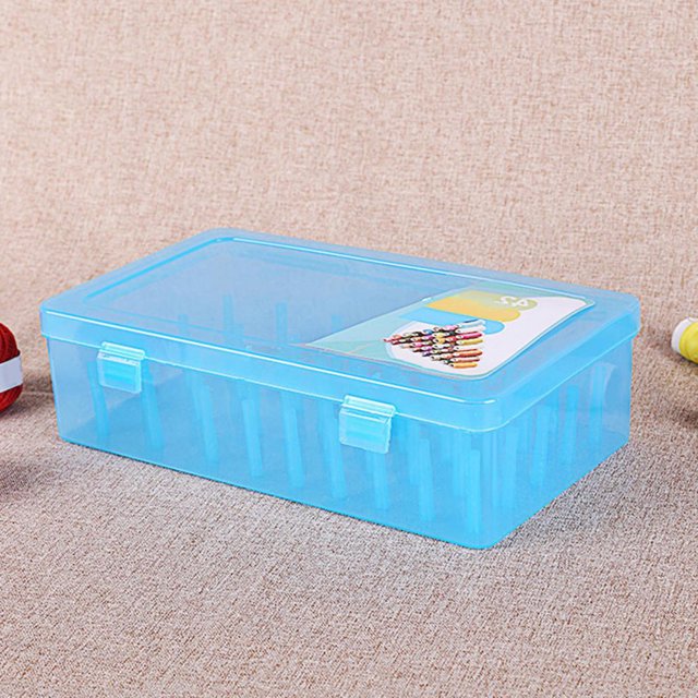 Organizador De Hilos Caja de almacenamiento de clasificación de carretes de 42 carretes Caja de contenedor de engranajes de línea de pesca (Azul) Sywqhk Libre de BPA