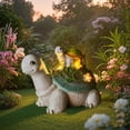 thumbnail image 5 of Solar Garden Outdoor Statues Turtle with Succulent and 7 LED Lights, Cute Outdoor Turtle Decor for Patio, Balcony, Yard Ornament, Funny Tortoise Figurine Lights Lawn Art, Present for Grandma, Mum, 5 of 9