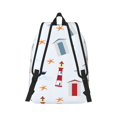 thumbnail image 7 of Easygd Nautical Lighthouse Sailboat Canvas Backpack: Stylish, Lightweight, and Versatile with Large Capacity and Adjustable Straps –, 7 of 7